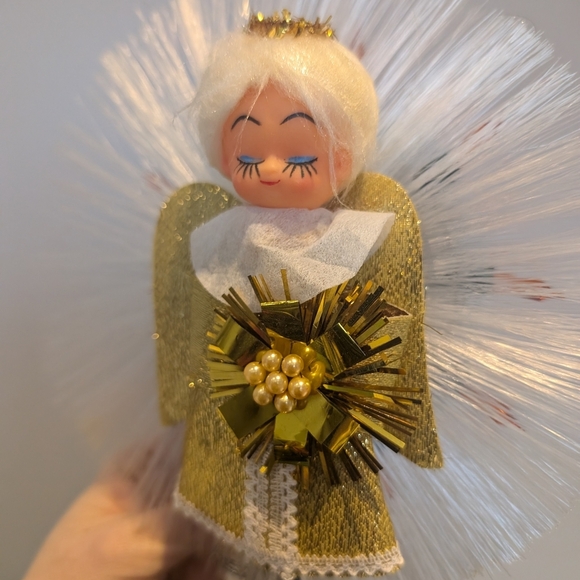 Gold and White Angel Tree Topper - Picture 4 of 9